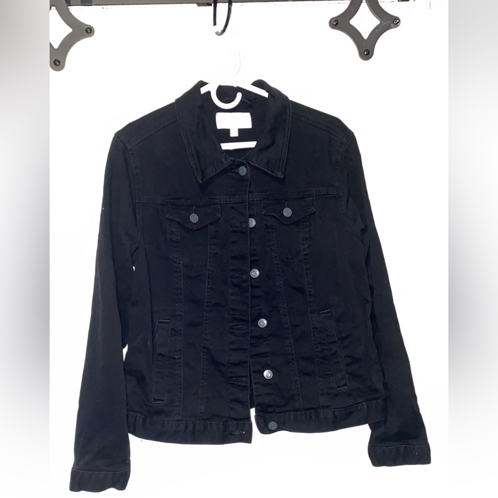 Time and Tru Black Denim Jacket